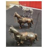 Vtg. Silverplated Horse Figure, 2  1950 Pot Metal