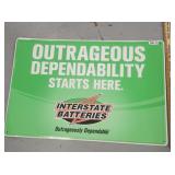 Vtg. Outrageous Dependablity sign