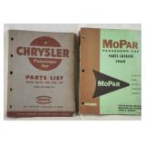 Vtg. Chrysler  Passenger Car Parts List 1949,
