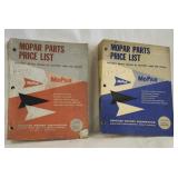 2 Vtg. Mopar Price List Books 1960