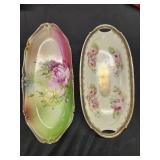 Vtg. Bavarian Hand Painted Relish tray, Vtg