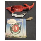 Vtg. Oil Can funnels, 1944 Sinclair Calendar