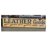 Vintage Leather Goods  Sign 11ï¿½ 10" X 2ï¿½ 8ï¿½