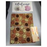 3 Door Mats Pumpkins
