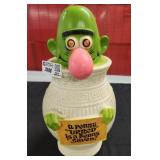 Vtg. 1971 Play Pal Plastic Green Monster Bank