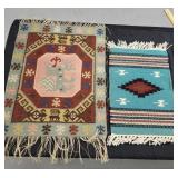 Vtg, Scandinavian Hand woven wool Tapestry, Hand
