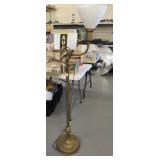 Vintage Floor Lamp with Milk Glass Shade