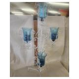 Candelabra metal frame holding candles