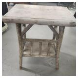 Vtg. Rustic Adirondack Style Twig end Table