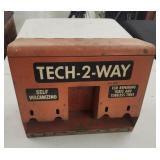 Vtg. Tech-2-way Metal Tire Patch Display  Cabinet