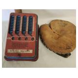 Vtg,  Tin Litho Toy Adding Machine, Vtg McKinnon
