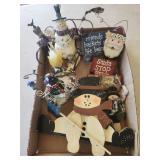Electric Snowman Light, Wooden Decorative