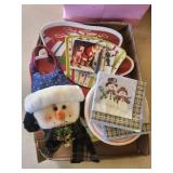 Vtg. Christmas Coasters, Christmas serving trays