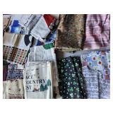 Fabric Remnants, Seasons Fabric  Cut- Outs