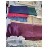 Storage Rack, Ivory Laced Table cloth, Fabric