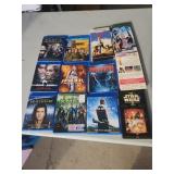 8 Blue-Ray Movies , 9 VHS Movies