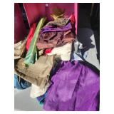 Cloth storage full of fabric Pieces