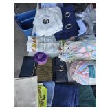 Ball of yarn, Curtains, Dish towels,