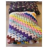 4 Handmade Afghan  ,  Crocheted Purple Afghan