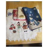 Snowman table Runner , Snowman Table Cloth,