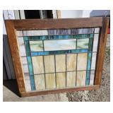 Vtg. Lead and stain Glass Window wall art