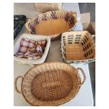 Rubbermaid container & 4 Wicker Baskets . Harry