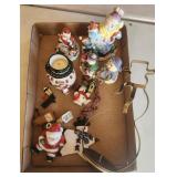 Christmas Snowmen Figurines,  Candle Holder
