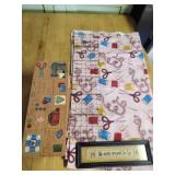 Vtg. Hand-Painted quilting Storage Drawer ,