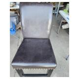 Black Faux leather Counter Chair