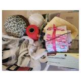 Basket pin cushion, Bag of Zippers, Ball of