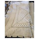 Hand made Crocheted Afghan 74 inches by 86