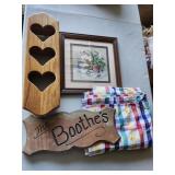 Wood Heart wall Hanging,  Table Cloth,  Picture