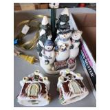 Snowman Table Lamp, Salt &Peper Shakers, Kroger