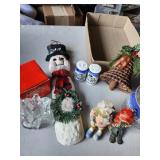Timeless Treasures Candle holder, Snowman Glass