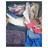 Rubbermaid Container, Fabric Remnants, Fabric