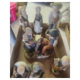 VTG. Hand-Painted Bisque Porcelain Figures