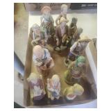 VTG, Hand Painted Bisque Porcelain Figures