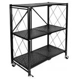 HealSmart 3-Tier Heavy Duty Foldable Metal Rack