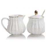 SWEEJAR Royal Ceramic Sugar and Creamer Set, 3