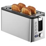 Mecity 4 Slice Toaster, Long Slot Toaster With