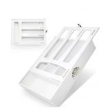 Bamboo Ziplock Bag Organizer for Drawer- Water