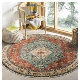 New Lahome Boho Tribal Round Rug - 4Ft Persian