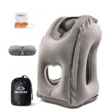 JefDiee Inflatable Travel Pillow, Airplane Neck