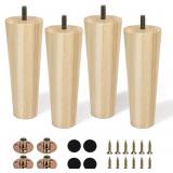 Joatocy 6 Inch Wood Furniture Legs Solid Couch