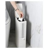 Cq acrylic Slim Plastic Trash Can 1.3 Gallon,