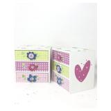 Small Floral Little Girls Jewelry Box with 3