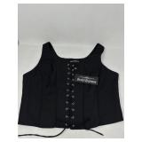 New Scarlet Darkness Lace Front Crop Tank Black
