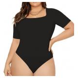 New SOLY HUX Womens Plus Size Bodysuit Scoop Neck