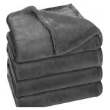 Utopia Bedding Fleece Blanket Twin Size Grey