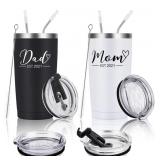 Mom and Dad Travel Tumbler Set Est 2021, Funny